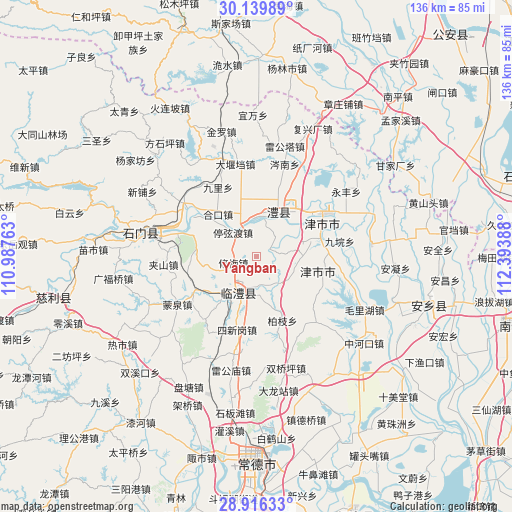 Yangban on map