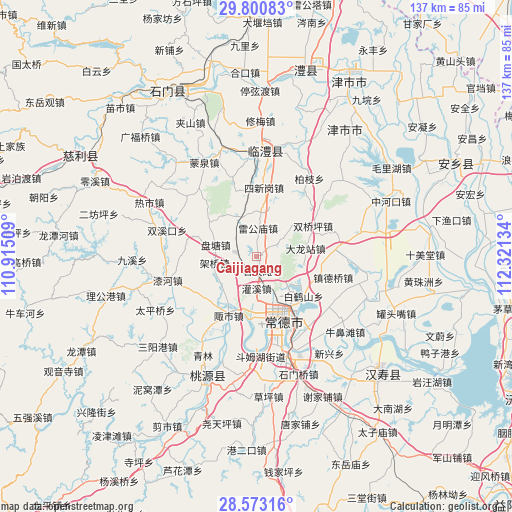 Caijiagang on map