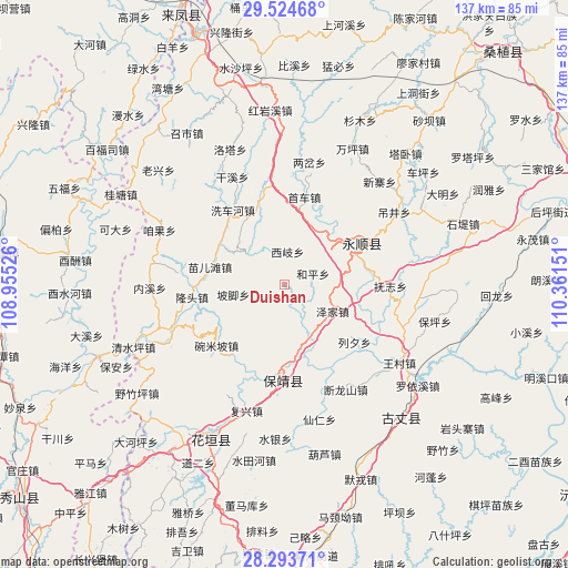 Duishan on map