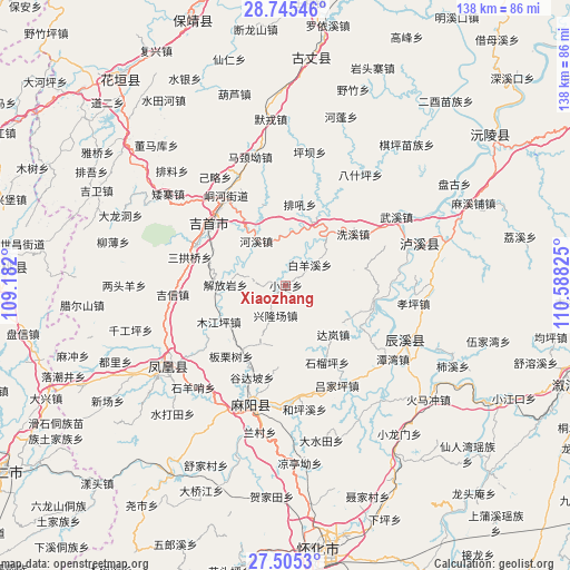 Xiaozhang on map