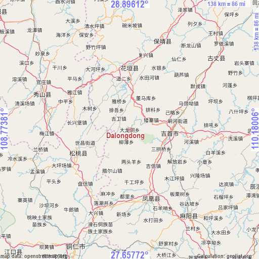 Dalongdong on map