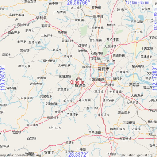 Qinglin on map