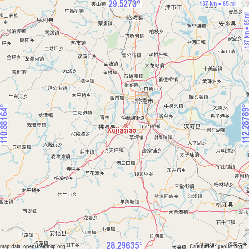 Xujiaqiao on map