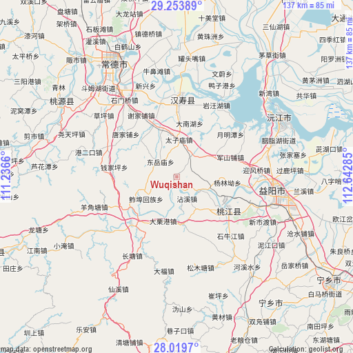 Wuqishan on map