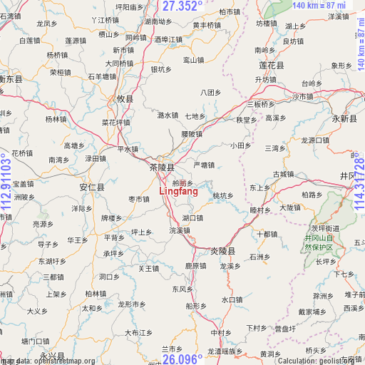 Lingfang on map