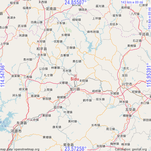 Sidu on map