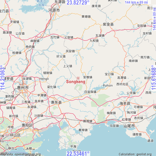 Songkeng on map