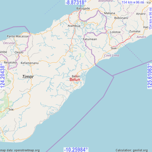 Betun on map