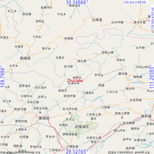 Zhujiatai on map