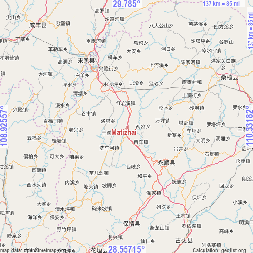 Matizhai on map