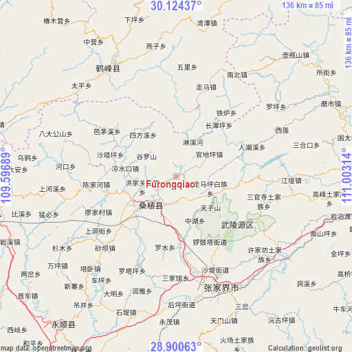 Furongqiao on map