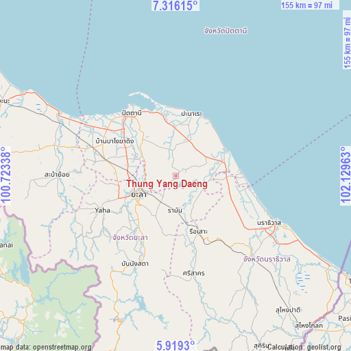 Thung Yang Daeng on map