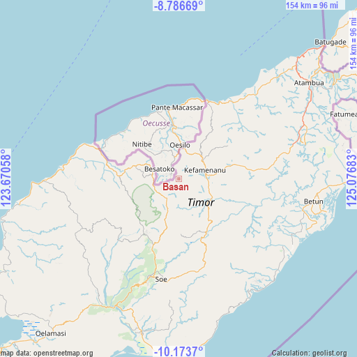 Basan on map
