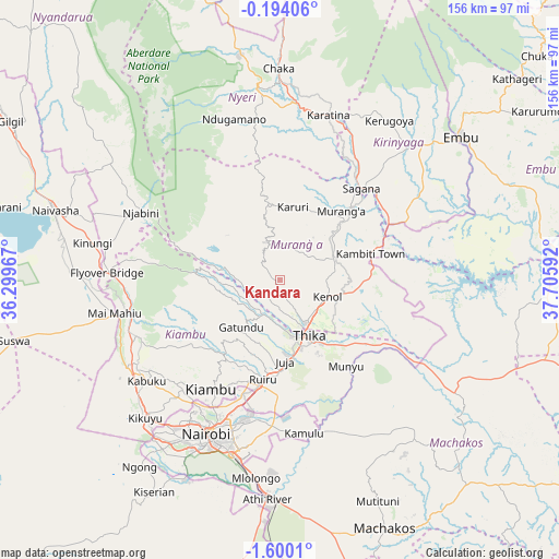Kandara on map