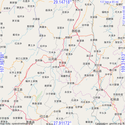 Lixi on map