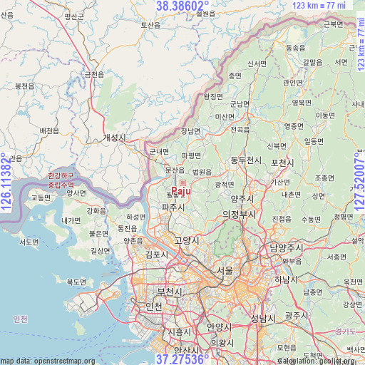 Paju on map