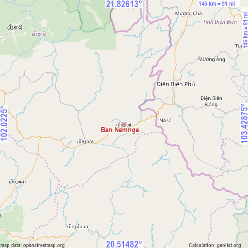 Ban Namnga on map