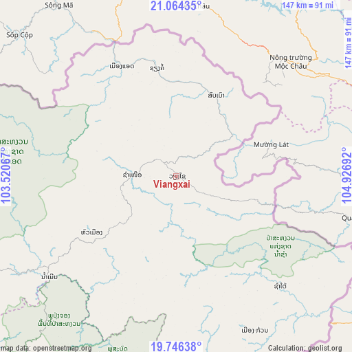 Viangxai on map