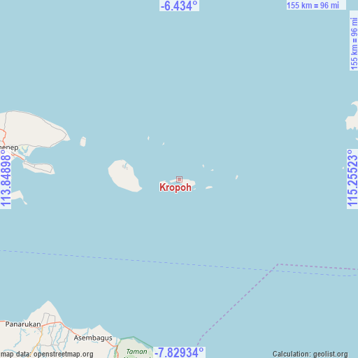 Kropoh on map