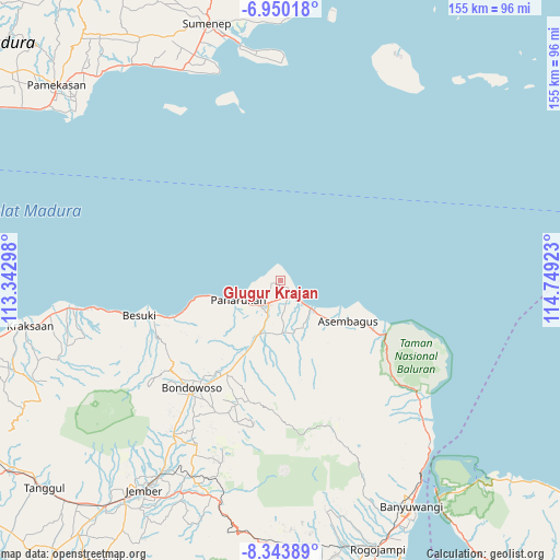 Glugur Krajan on map