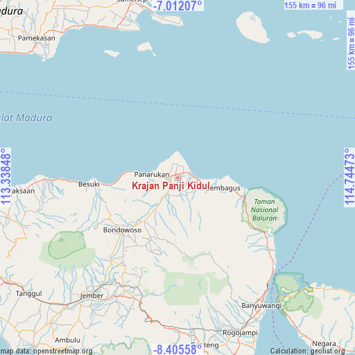 Krajan Panji Kidul on map