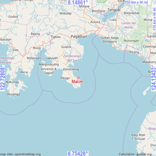 Malim on map