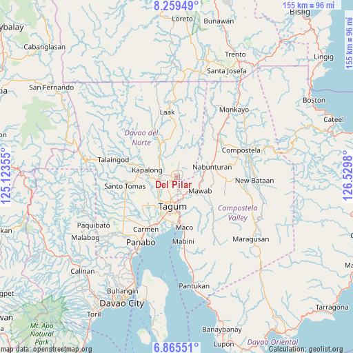 Del Pilar on map