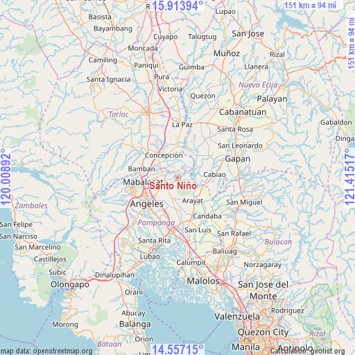 Santo Niño on map
