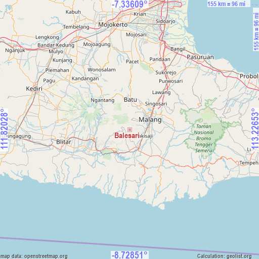 Balesari on map
