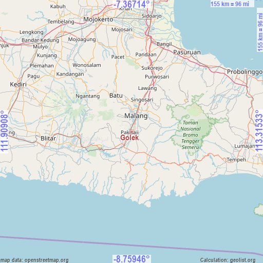 Golek on map