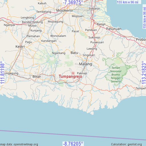 Tumpangrejo on map