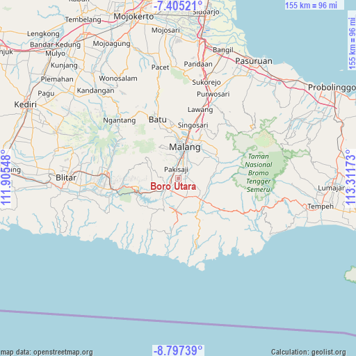 Boro Utara on map