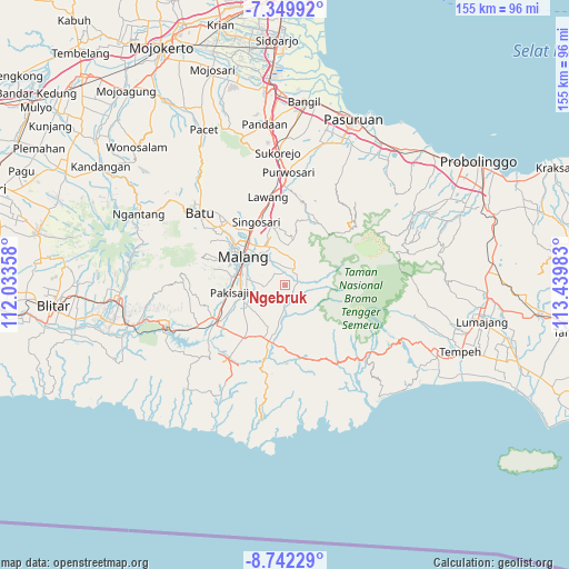 Ngebruk on map