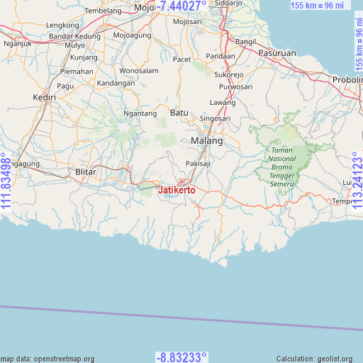 Jatikerto on map