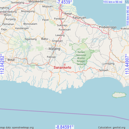 Sanankerto on map