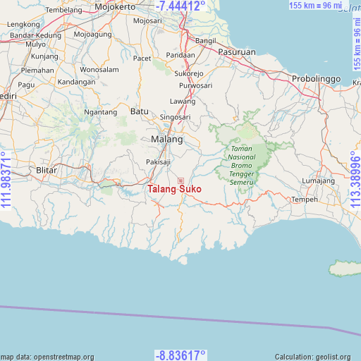 Talang Suko on map