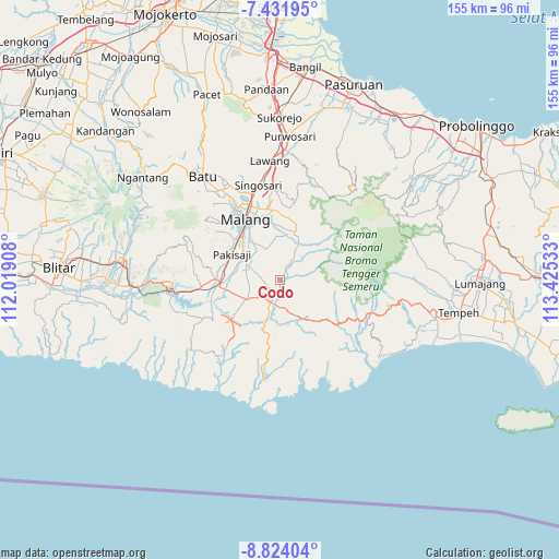 Codo on map