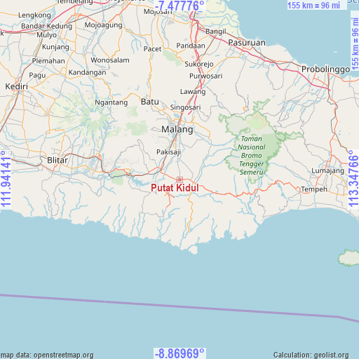 Putat Kidul on map