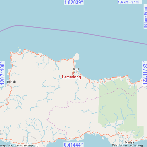 Lamadong on map