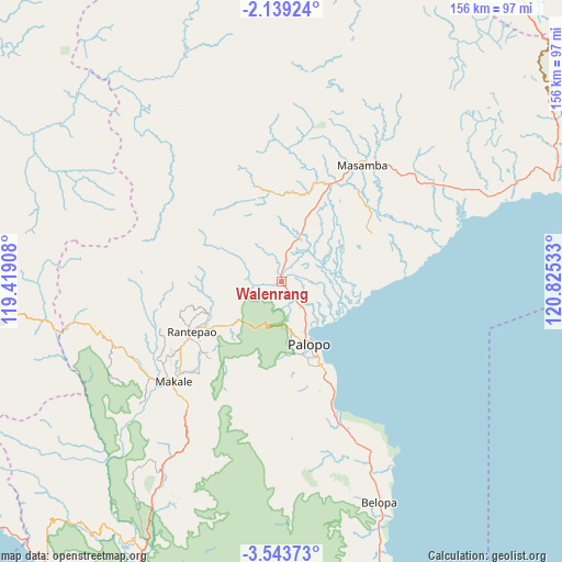 Walenrang on map