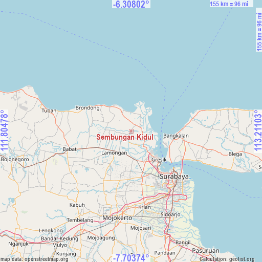 Sembungan Kidul on map