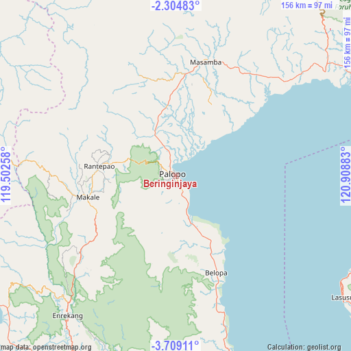 Beringinjaya on map