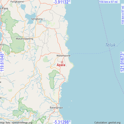 Apala on map