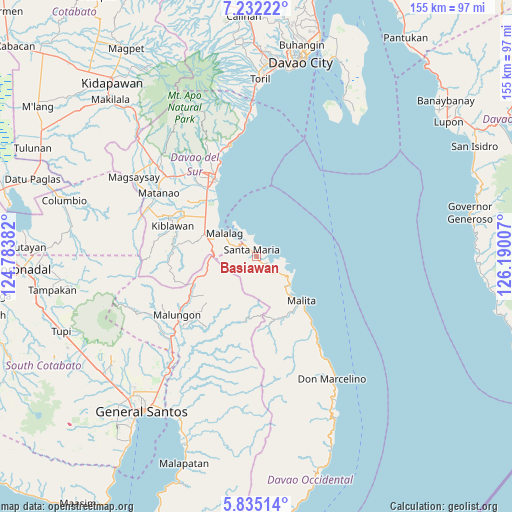 Basiawan on map