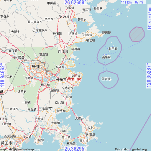 Wenling on map