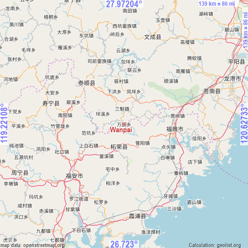 Wanpai on map