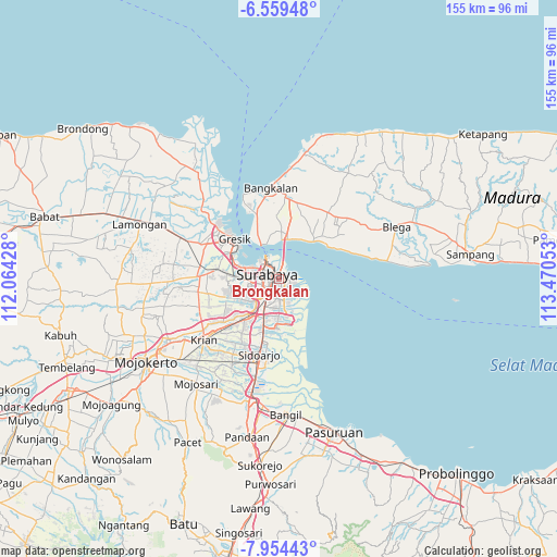 Brongkalan on map