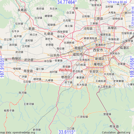 Weifeng on map