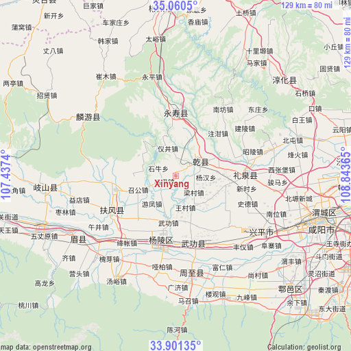 Xinyang on map