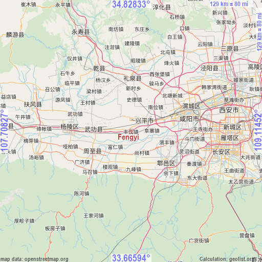 Fengyi on map